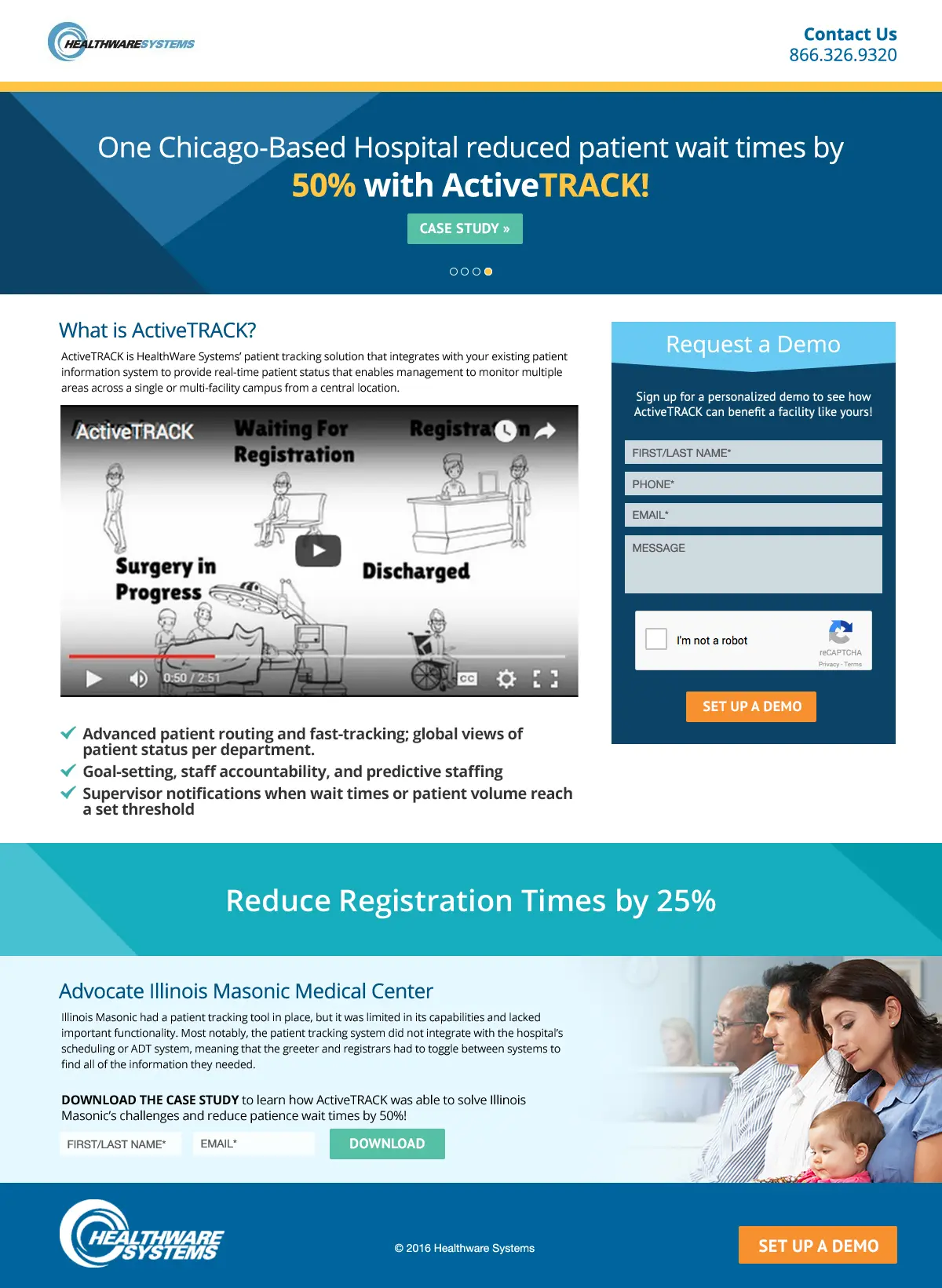 Health Ware Systems Landing Page Design