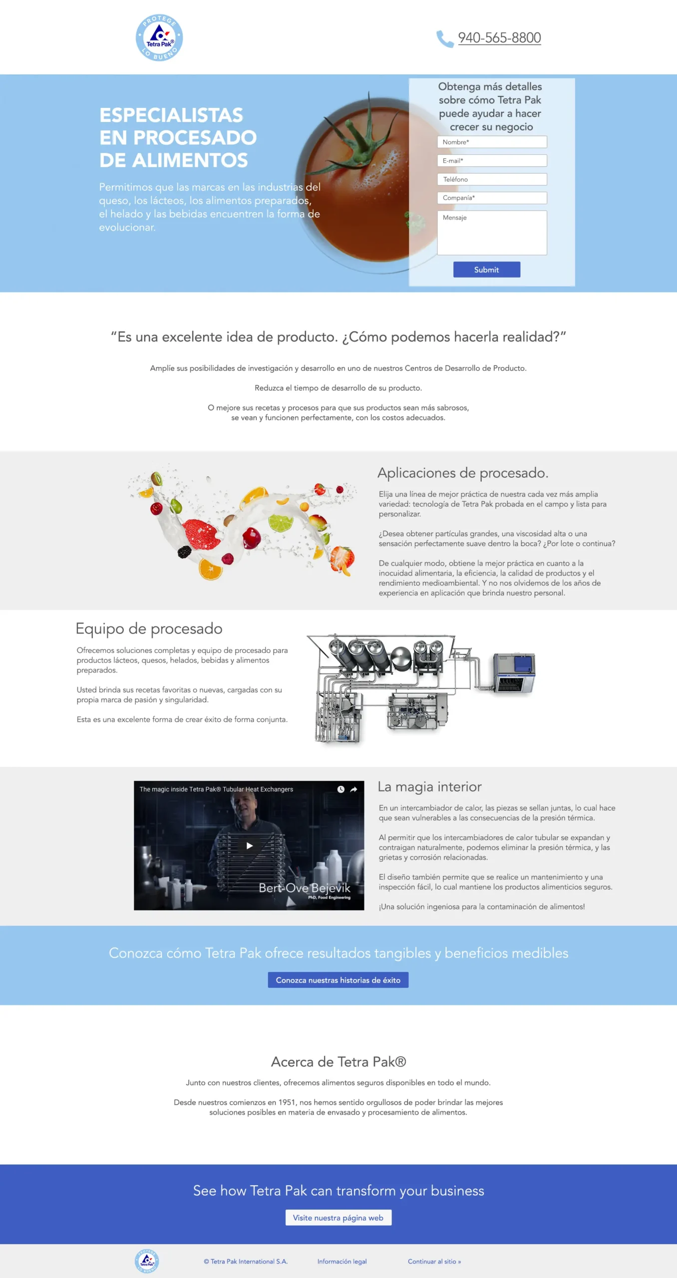 Tetra Pak Page Design