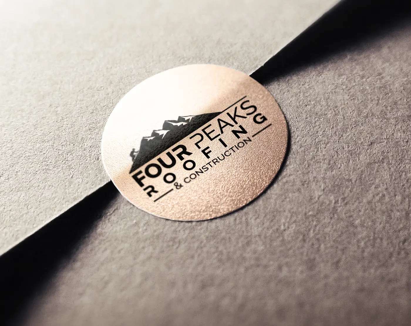Four Peaks Roofing & Construction Logo Design